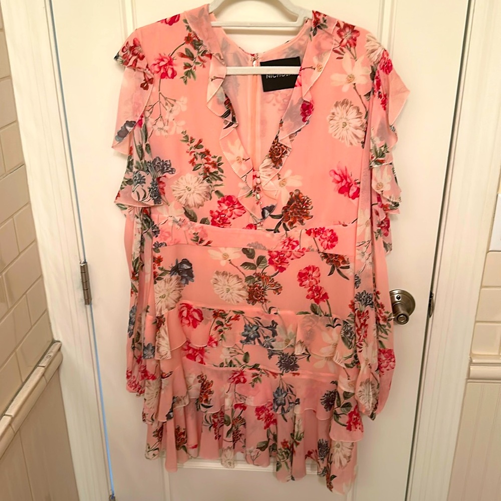 Nicholas designer pink floral dress